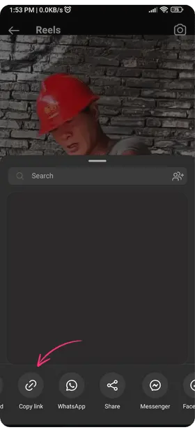 copy the url from the reels